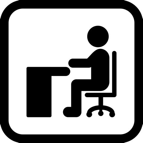 assis sur le bureau icone design telecharger vectoriel gratuit clipart graphique vecteur