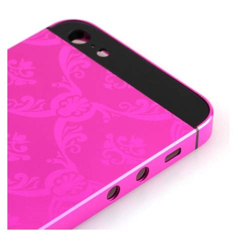 Matte Hot Pink Iphone 5 5s Se Housing Flower Design No 2
