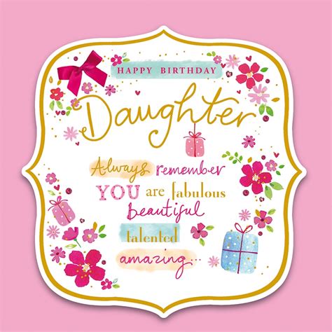 printable daughter birthday cards printable templates