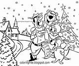 Coloring Yogi Bear Campground Snow Characters sketch template