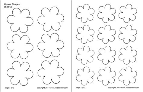 printable small flower template flower template  childrens