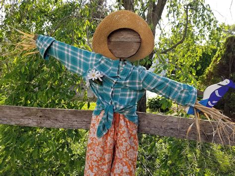 How To Make A Cute Garden Scarecrow My Thrifty House