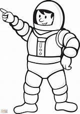 Astronaut Coloring Pages Spaceman Space Drawing Helmet Cartoon Astronauts Printable Getdrawings Kids Suit Clipartmag sketch template