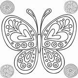 Papillon Mandalas Mariposa Mandala Coloriage Pages Coloriages sketch template