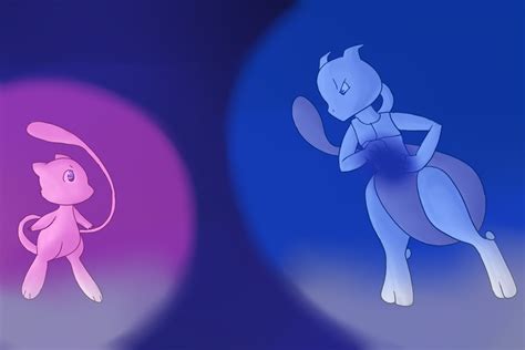 pokemon mewtwo vs mew by minish mae on deviantart