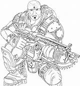 Gears War Coloring Pages Getcolorings sketch template