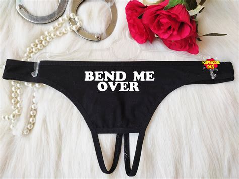 bend me over thong pantiesblack sexy thong etsy