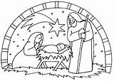 Nativity Coloring Scene Pages Printable Coloringme sketch template