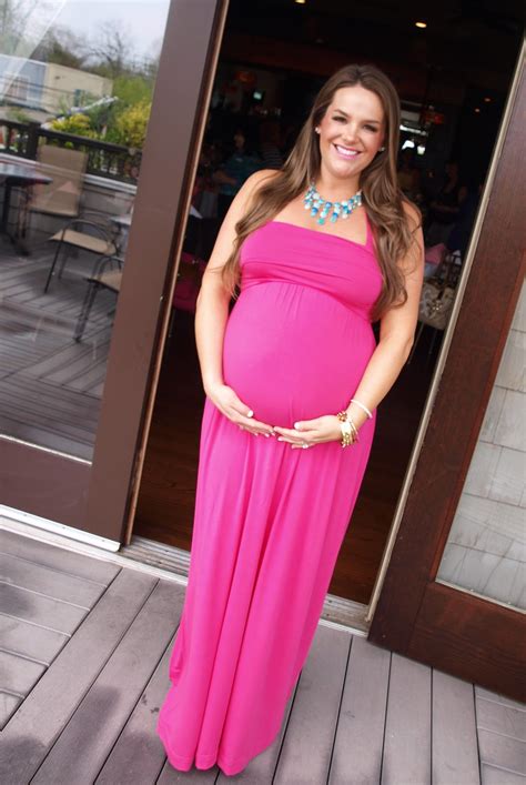 pink maternity dress dressed  girl