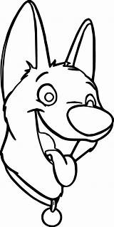 Coloring Dog Bolt Pages Face Wecoloringpage Disney sketch template