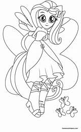 Equestria Fluttershy Girls Coloring Pages Pony Little Play Online Gamesmylittlepony sketch template