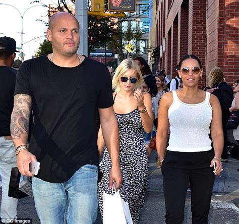 makeup free mel b steps out with a mystery man daily mail online