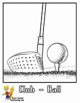 Golf Coloring Pages Ball Printables Club Course Kids Clubs Sports Atv Gallant Driver Golfers Book Sport Wheeler Yescoloring sketch template