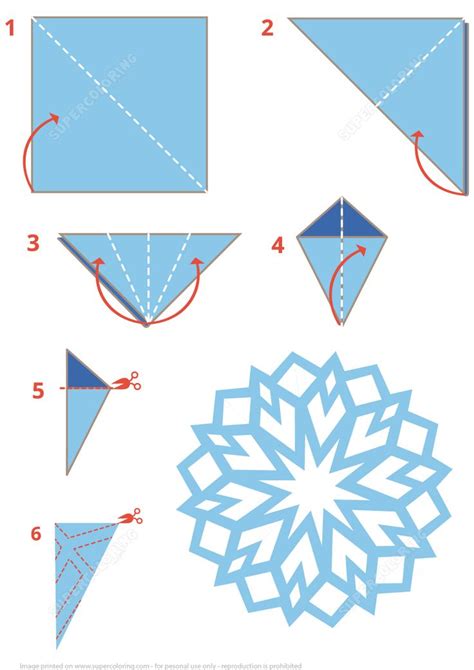 Origami Snowflake Instructions Free Printable Papercraft Templates
