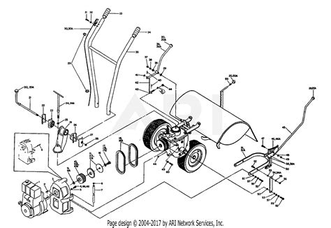 troy bilt horse ii hp roto tiller sn   parts diagram  engine pulleys belts