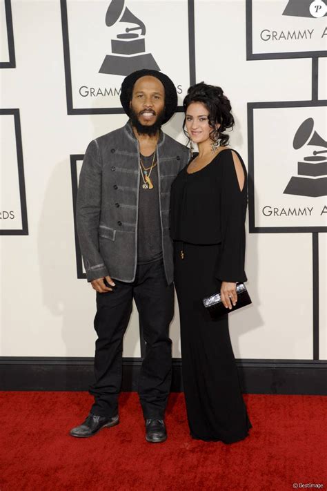 ziggy marley et sa femme orly marley à la 56eme ceremonie des grammy