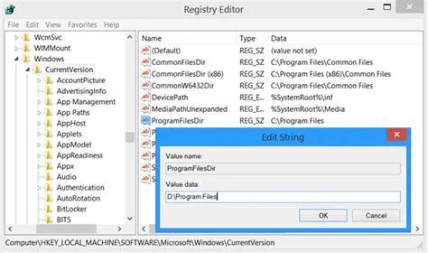 change default program files directory  windows
