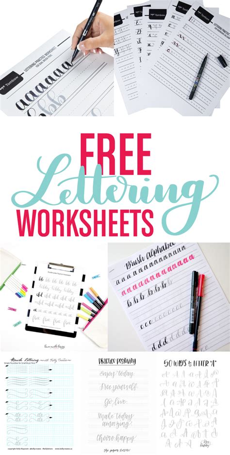hand lettering worksheets printable printable templates