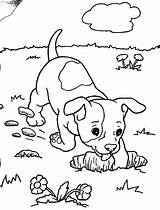 Coloring Puppies Dogs Pages Dog Cute Kids Puppy Printable Sheets Sheet Simple Print Playing Adult sketch template
