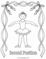 Coloring Pages Ballet Dance Position 2nd Baby Kids Second Positions Sheets Para Dancers First Dancing Colorear Clases Crafts Ballerina Imagenes sketch template