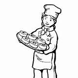 Panaderos Abecedario Baker sketch template