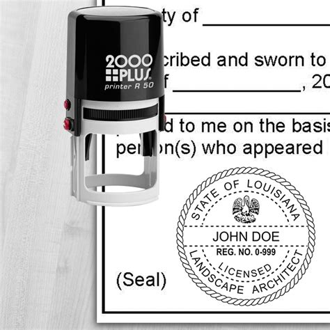 louisiana landscape architect seal simply stamps