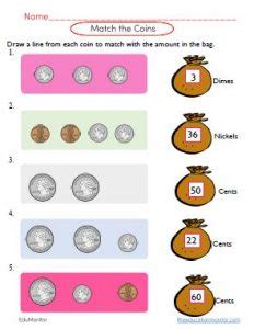 printable coins worksheets edumonitor