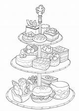 Coloring Pages Cake Food Easy Colouring Color Cute Print Book Choose Board Draw Mandala sketch template