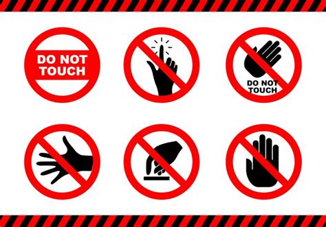 flat don t touch sticker download free vectors clipart