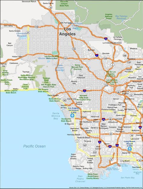 map  los angeles california gis geography