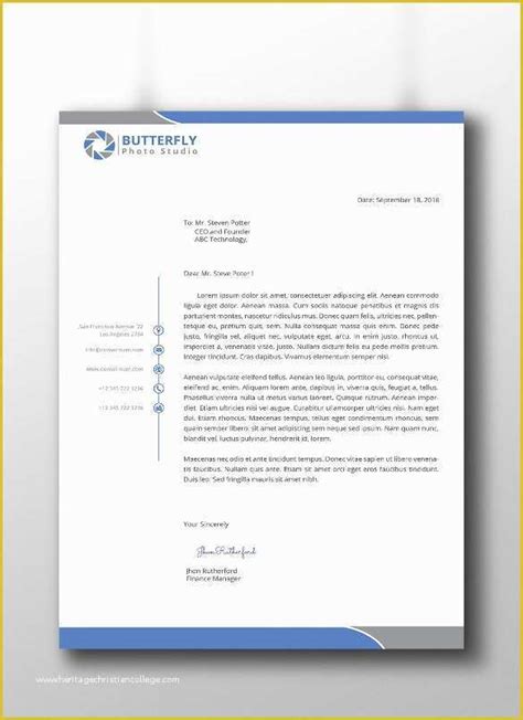 letter headed paper templates    professional
