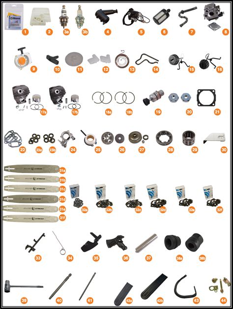 parts   chainsaw diagram