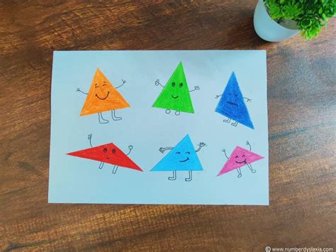 diy types  triangle craft number dyslexia