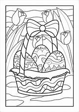 Easter Coloring Basket Printable Adults Kids Ages Intricate Variety Enough Enjoy Fun Also But sketch template