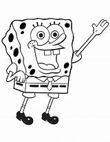 Spongebob Esponja Squarepants Schwammkopf Waving Ausmalbild Lukisan Gambar sketch template