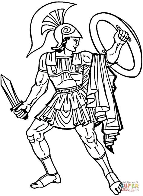 ancient greek coloring pages guerreiro grego paginas de colorir