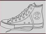 Converse Shoe sketch template