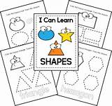 Shapes Tracing Preschool Pages Activity Practice Shape sketch template