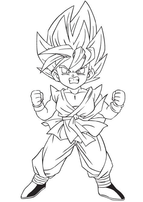 child goku coloring page  printable coloring pages  kids