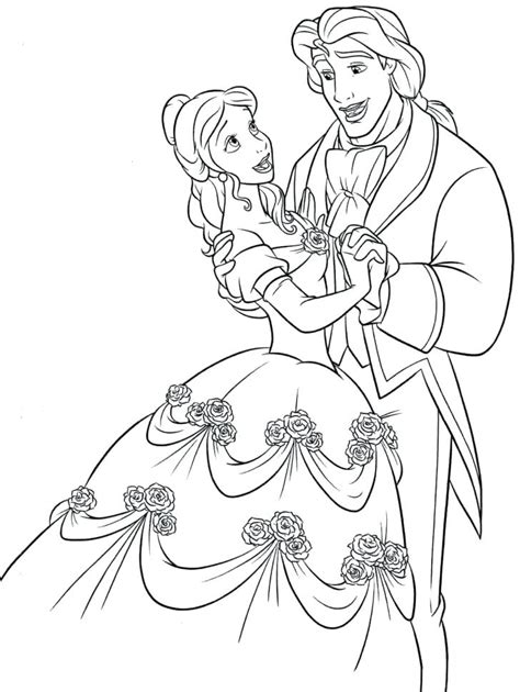 beauty   beast christmas coloring pages  getdrawings