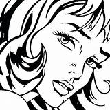 Pop Coloring Pages Lichtenstein Roy Para Dibujos Color Arte Girl Comic Colouring Pintar Kids Paintings Imagen Stencil Getcolorings Printable Desenho sketch template