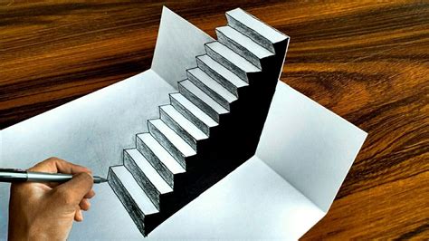 How To Draw Easy 3d Steps Optical Illusion Optical Illusions Drawings