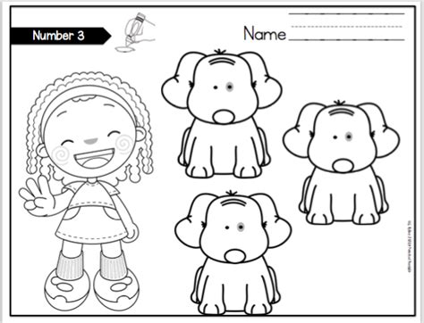 number coloring pages   preschool printables