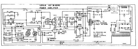 hammond leslie   power amplifier schematic electronic service manuals