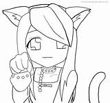 Coloring Pages Neko Girl Getcolorings Color Cool sketch template