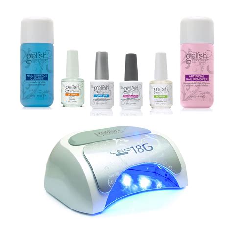 gelish gel nail polish basix care kit professional gel nail polish led lamp walmartcom