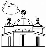 Mosque Islamic Priere Colouring Belle Coloringpagesfortoddlers sketch template