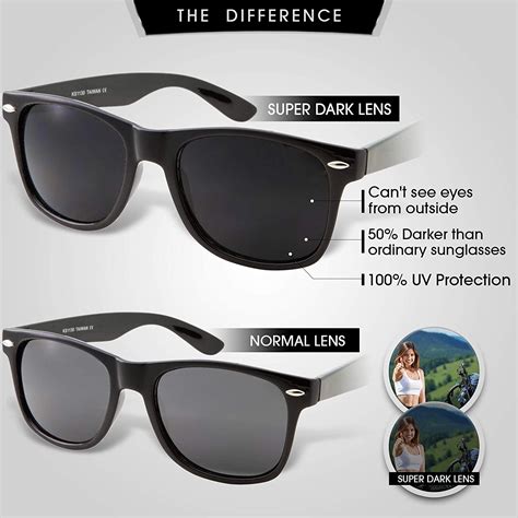 grinderpunch super dark black lens men s sunglasses retro classic 80 s