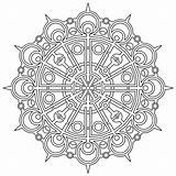 Geometric Pages Coloring Color Printable Kids Mandala Mandalas Geometry Sacred Patterns Para Flower Adults Advanced Difficult Adult Level Pdf sketch template