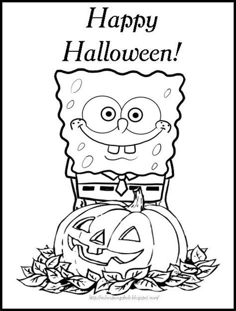 spongebob coloring pages  halloween coloring pages halloween